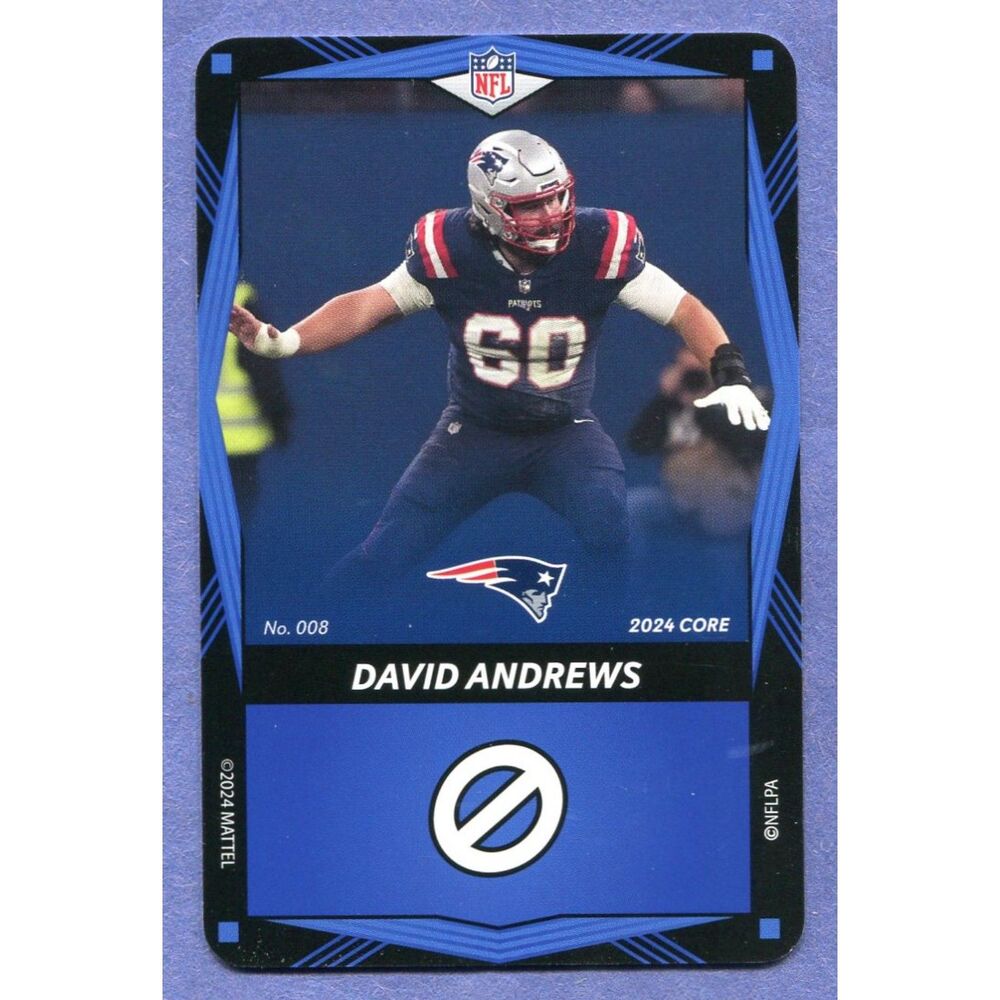 2024 Uno Elite Football Card Blue #8 David Andrews